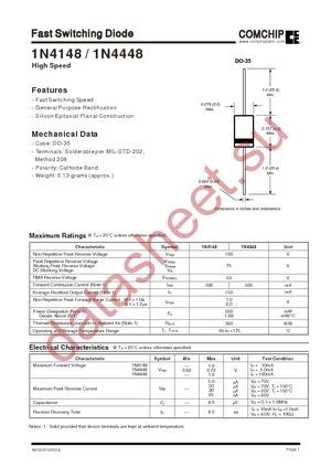 1N4148T-G datasheet  